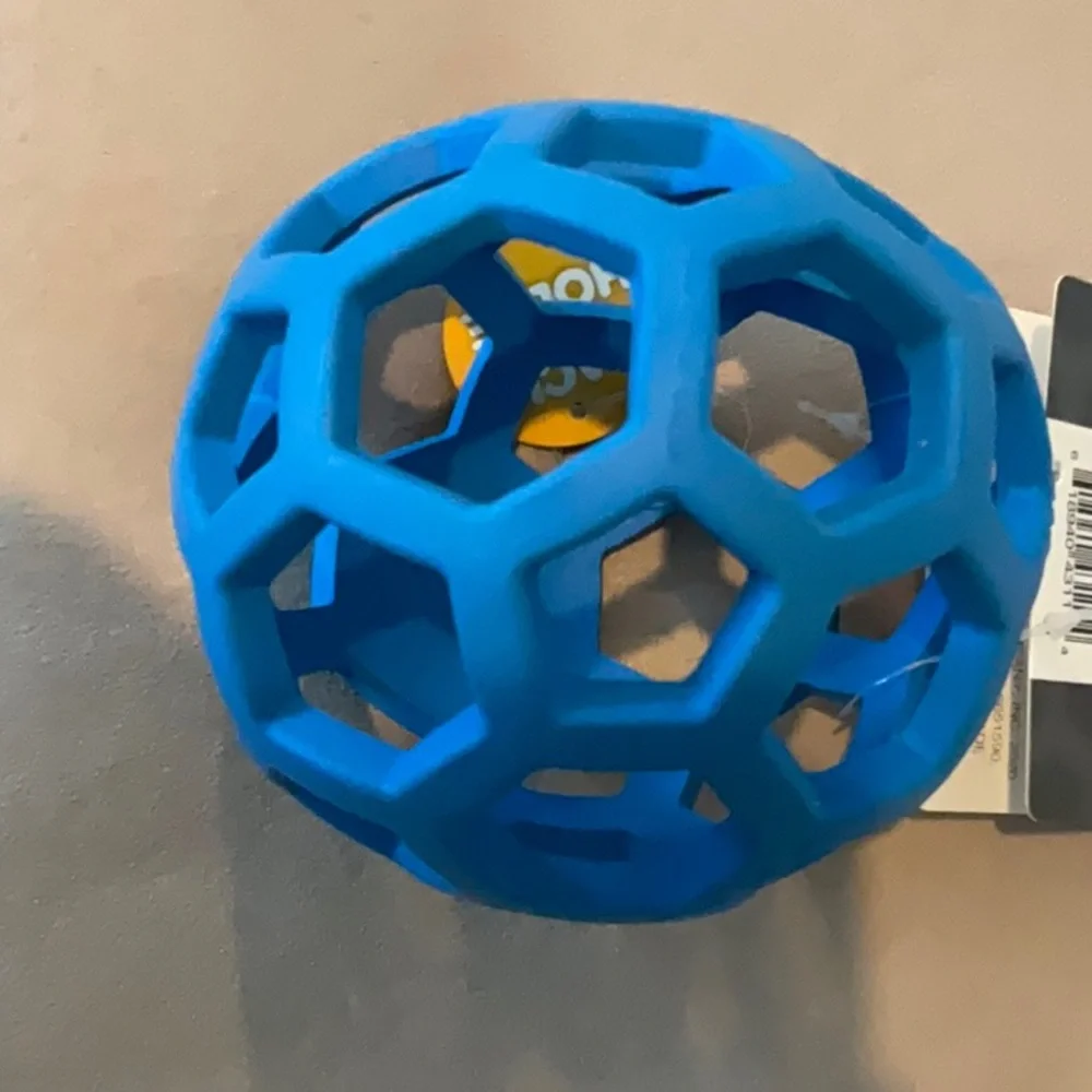 JW Hol-ee Roller Dog Fetch Treat Dispenser Puzzle Ball; Medium 4.5 Inch …